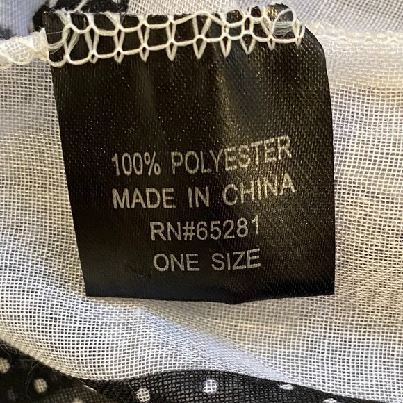 ✨HP✨ for the Best in Jewelry & Accessories 9/4 POLKA DOT Black White Scarf NWOT - Picture 4 of 4